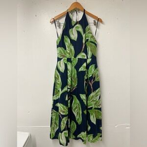 Banana Republic A-line halter midi dress with pockets